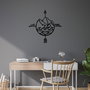 Wallity Live More - 448 Escultura de Pared de Metal Negro